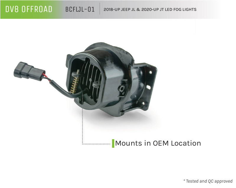 Jeep Wrangler JL Fog Lights - DV8 Offroad - LED - `18-`27